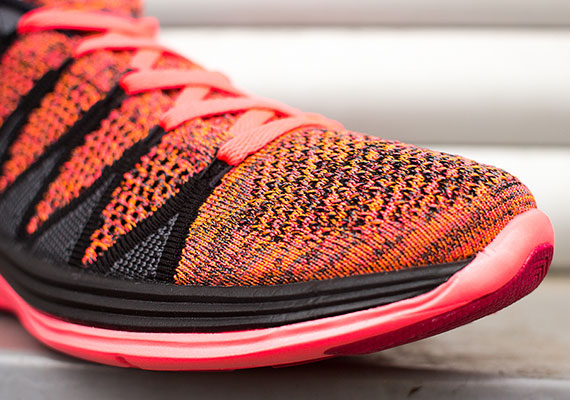 Nike Flyknit Lunar2 Hyper Punch Black Orange 6