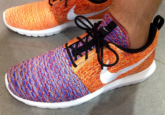 Nike Flyknit Roshe Run Orange Purple