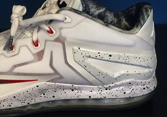 Nike Lebron 11 Low White Black Red 1