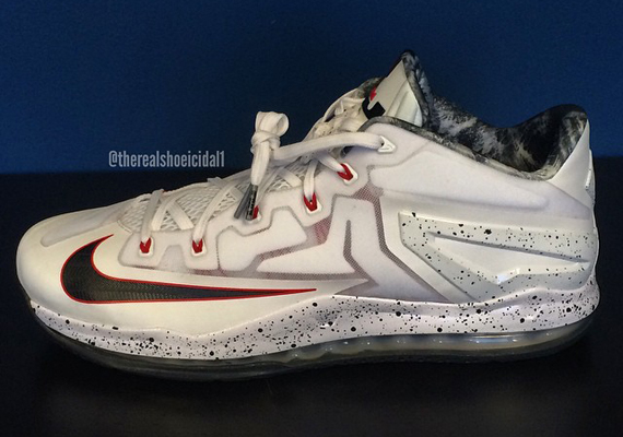 Nike Lebron 11 Low White Black Red 2