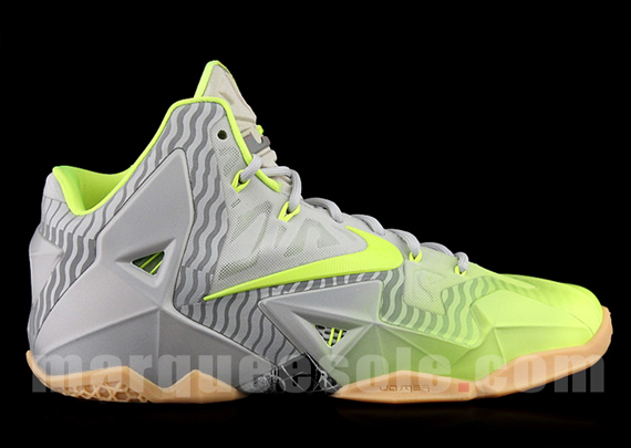 Nike Lebron 11 Metallic Luster Volt 1