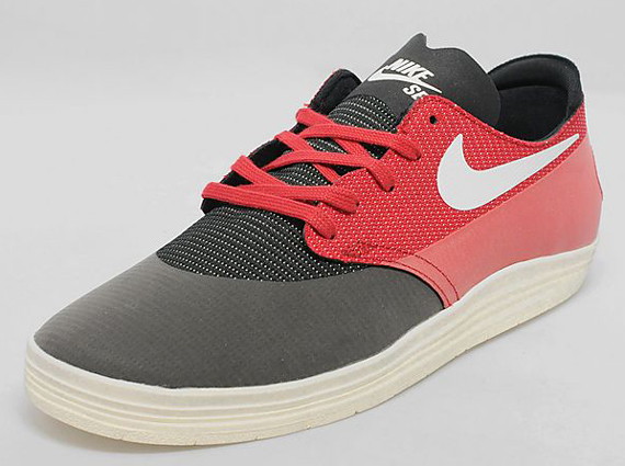 Nike Sb Lunar One Shot Black Game Red 02