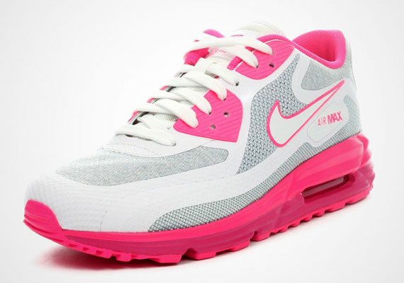 Nike Womens Air Max Lunar90 White Grey Pink 5