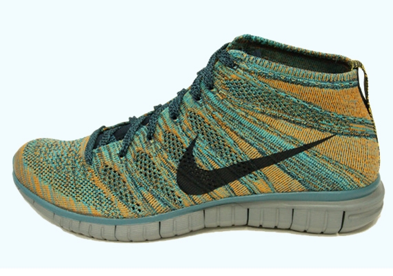 Nike Free Flyknit Chukka - Mineral Teal - Dark Obsidian - Hyper Jade - Copper