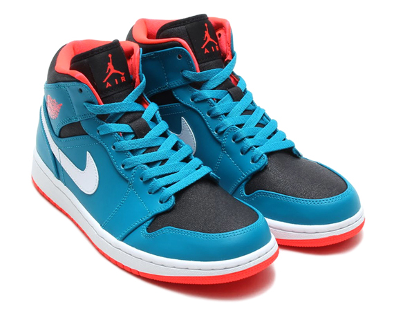 Air Jordan 1 Mid Tropical Teal Infrared 23 Black White 02