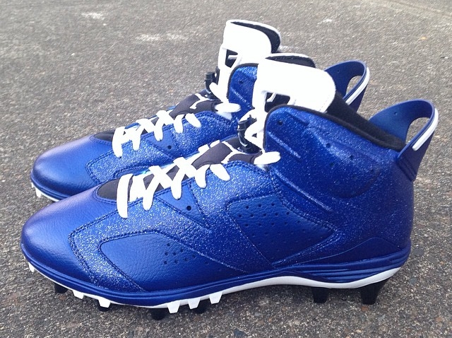 Air Jordan 6 "Cowboys" Cleat Customs for Michael Crabtree