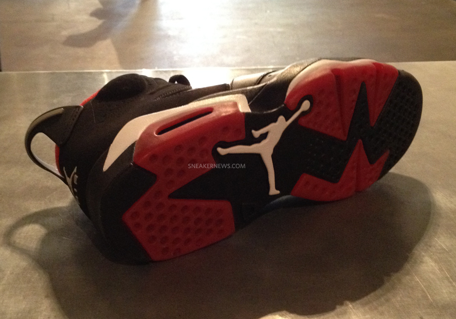 Airjordan 6 Black Red Leather Suede Sample 1