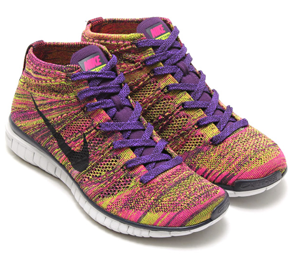 Grand Purple Fireberry Nike Free Flyknit Chukka 1