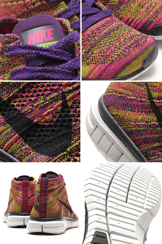 Grand Purple Fireberry Nike Free Flyknit Chukka 2