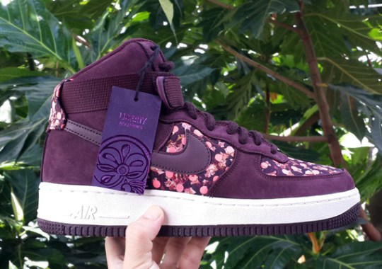 Liberty x Nike Air Force 1 High – Burgundy