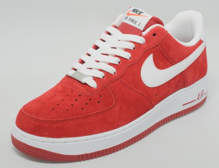 Nike Air Force 1 Low Red Suede White 06