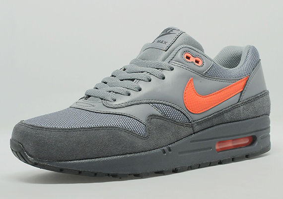 Nike Air Max 1 - Anthracite - Team Orange