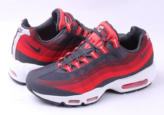 Nike Air Max 95 No Sew Anthracite Red Crimson 05