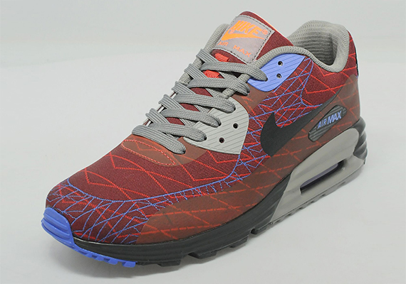 Nike Air Max Lunar90 Jacquard Red Purple Grey 2