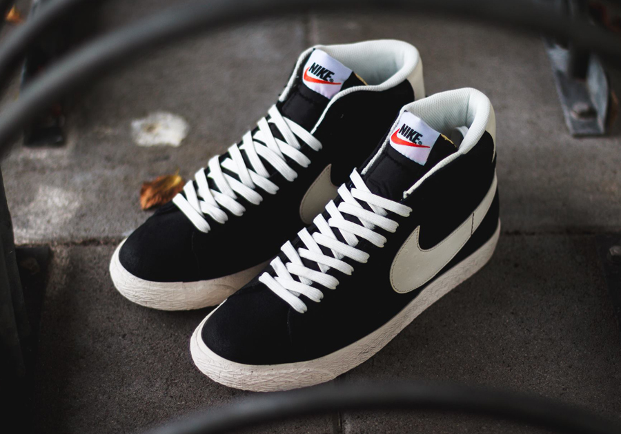 Nike Blazer Mid Premium Vintage - Black - White