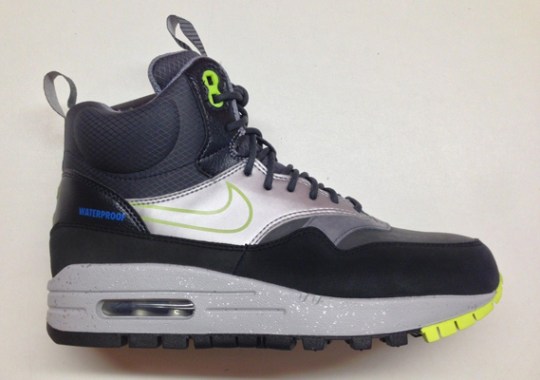 Nike Womens Air Max 1 Sneakerboot – Black – Volt