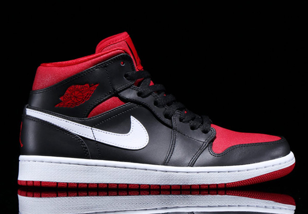 Air Jordan 1 Mid - Black - Gym Red - White