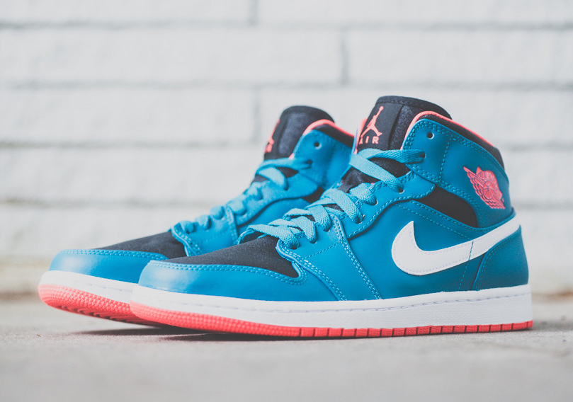 Air Jordan 1 Mid - Tropical Teal - Infrared 23