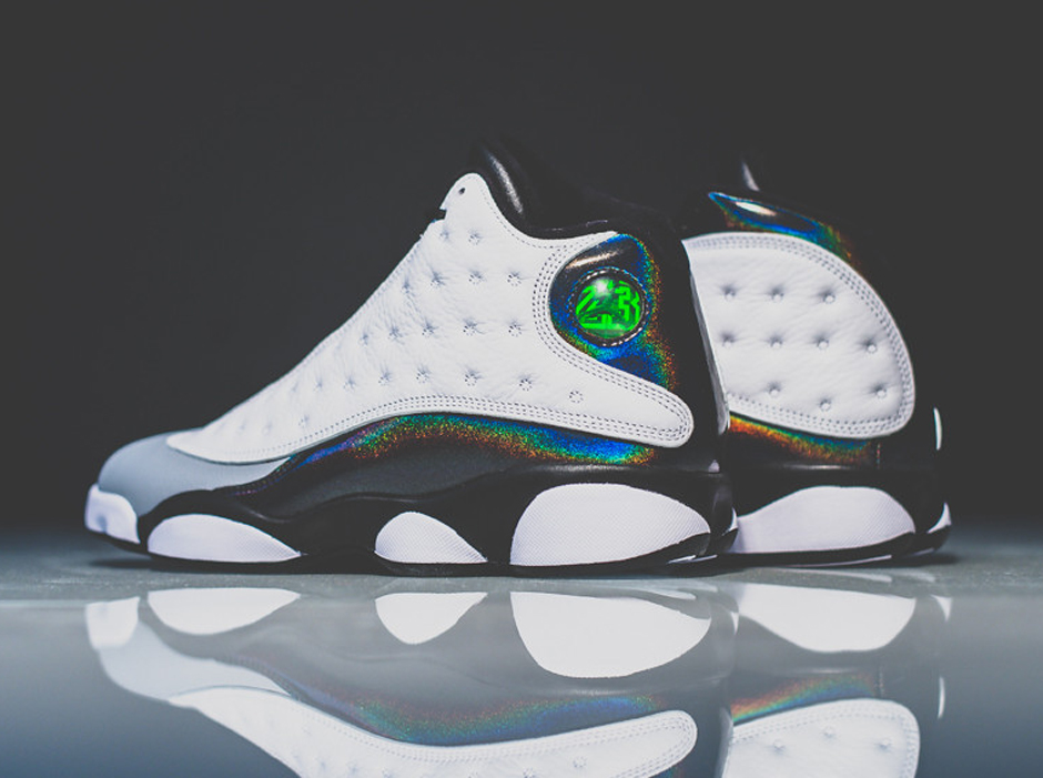 Air Jordan 13 White Black Tropical Teal Ebay 03