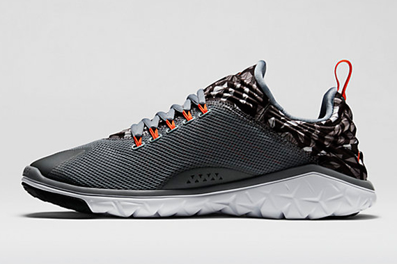 Jordan Flight Flex Trainer Fractal Elephant Print Cool Grey Orange 03