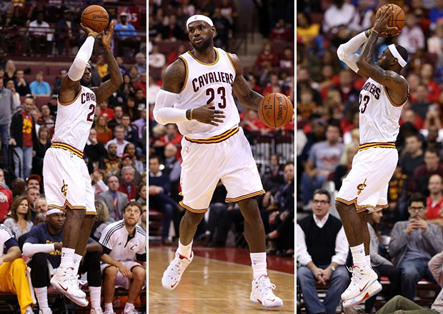 LeBron James in Nike LeBron 12 “Cavs Home” PE