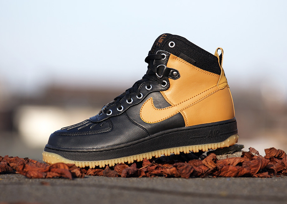 Nike Air Force 1 High Duckboot Black Gum Light Brown 2