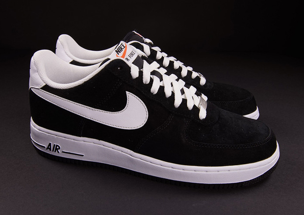 Nike Air Force 1 Low - Black Suede - White