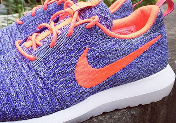 Nike Flyknit Roshe Run - Purple - Red