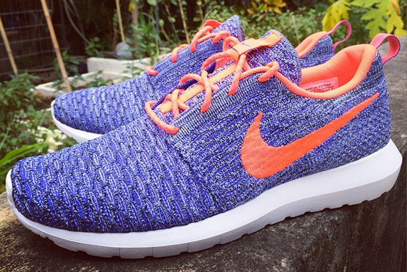 Nike Flyknit Roshe Run Purple Red 02