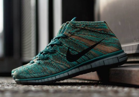 Nike Free Flyknit Chukka – Mineral Teal – Dark Obsidian – Hyper Jade