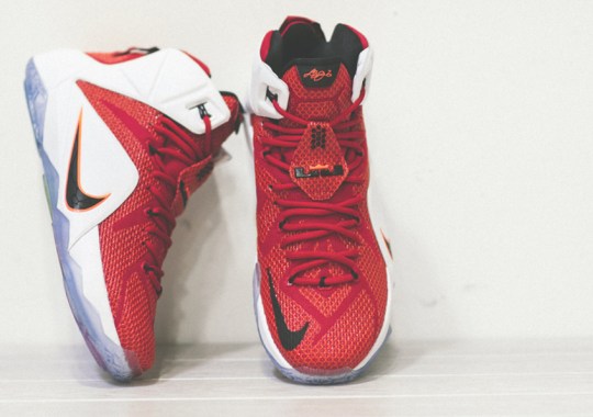 Nike LeBron 12 – University Red – White – Black