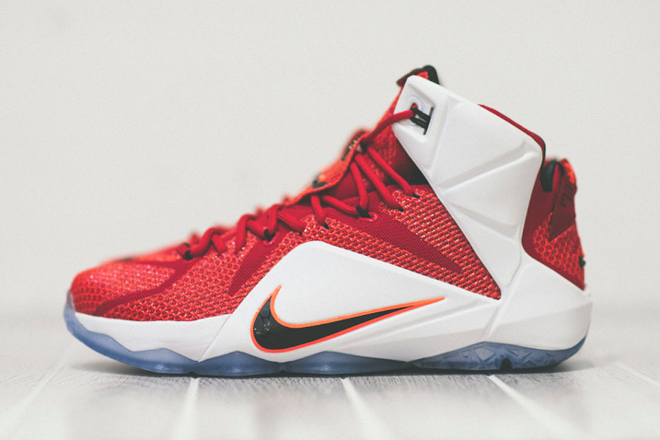 Nike Lebron 12 University Red White Black 02