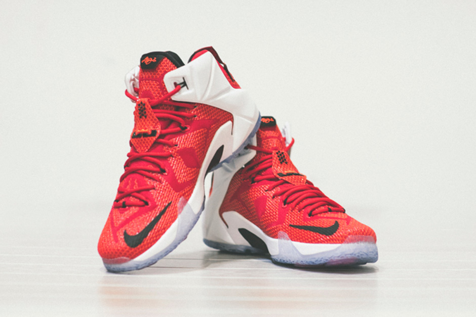 Nike Lebron 12 University Red White Black 04