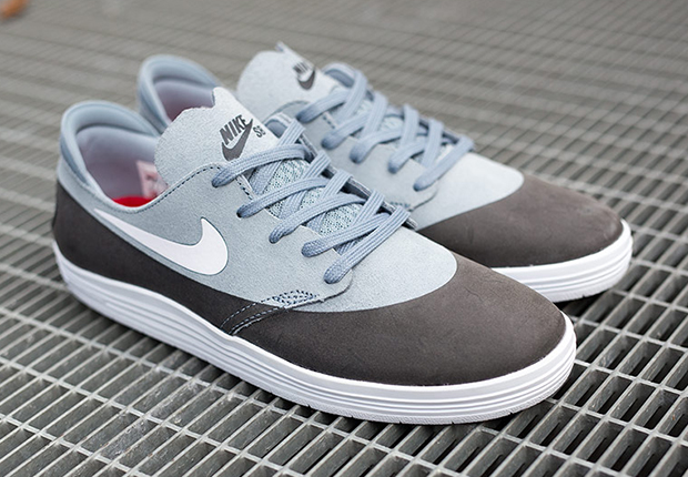 Nike Sb Lunar One Shoe Black Grey Suede 4