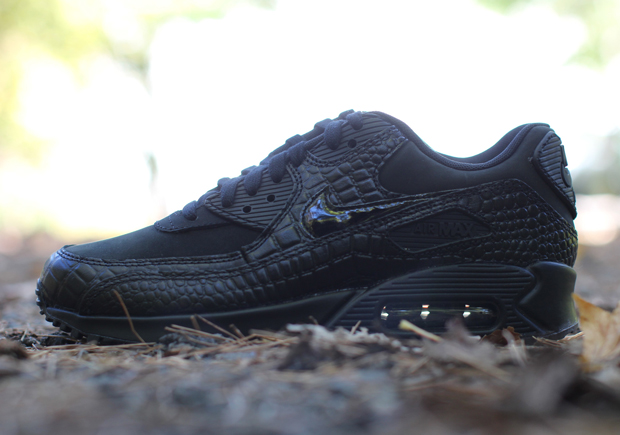 Nike Women's Air Max 90 Premium "Black Croc" - Available