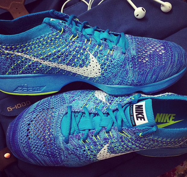 Nike Zoom Agility Fit Flyknit Blue Volt 2