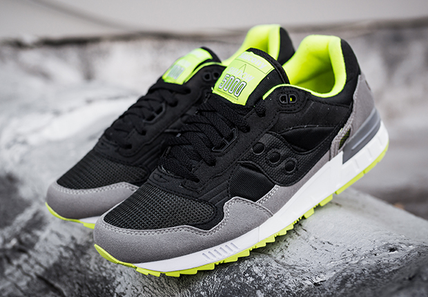 Saucony Shadow 5000 Grey Black Neon Volt 1