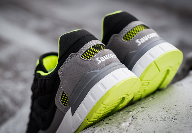 Saucony Shadow 5000 Grey Black Neon Volt 2