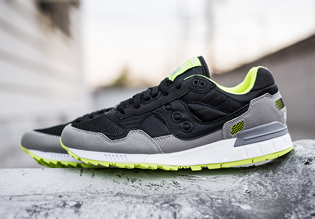 Saucony Shadow 5000 Grey Black Neon Volt 3