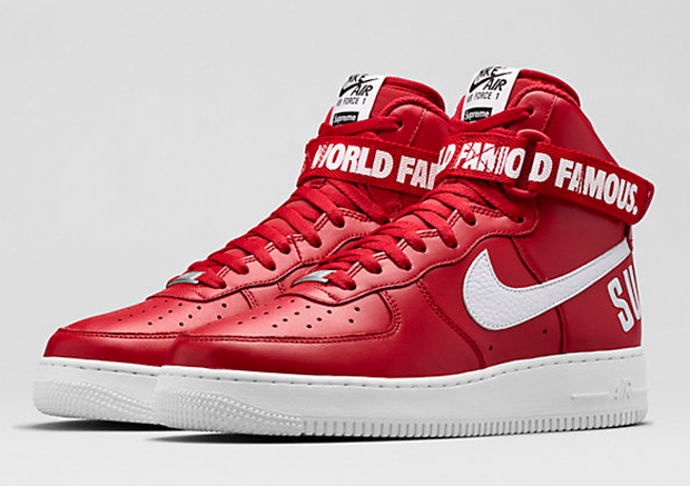 Nikestore Releases Supreme x Air Force 1 High "Red"