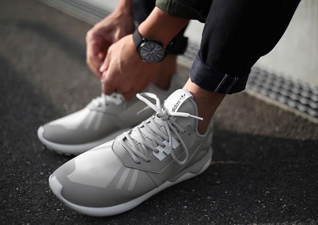 Adidas Tubular Grey On Feet 1