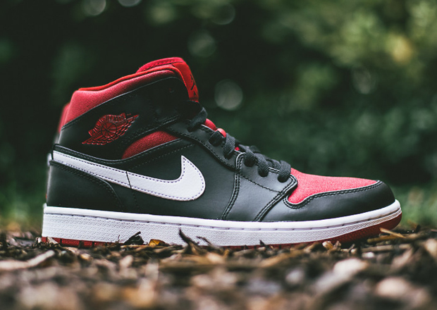 Air Jordan 1 Mid – Black – Gym Red – White