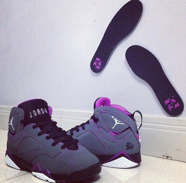 Air Jordan 7 30th Anniversary Grey Purple Black Gs