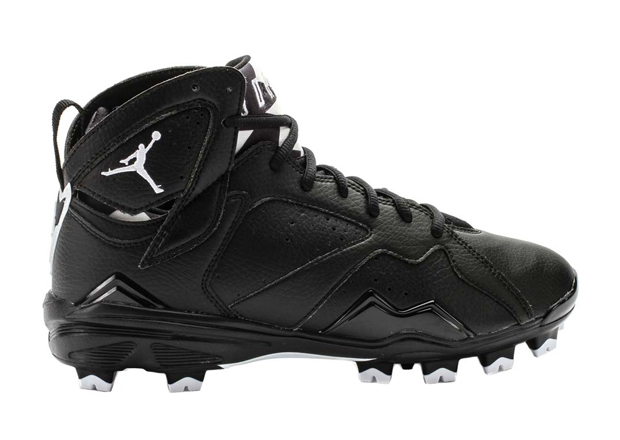 Air Jordan 7 Cleats Black White 1