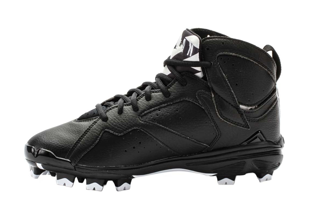 Air Jordan 7 Cleats Black White 2