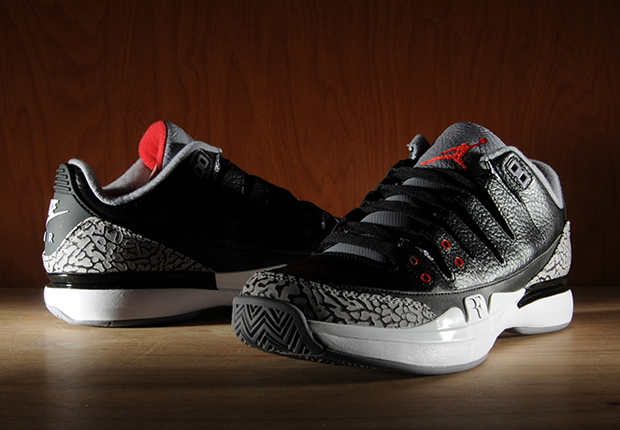 A Detailed Look at the Nike Zoom Vapor Tour AJ3 “Black/Cement”