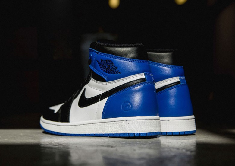 Black Toe Meets Royal in the Air Jordan 1 by fragment design