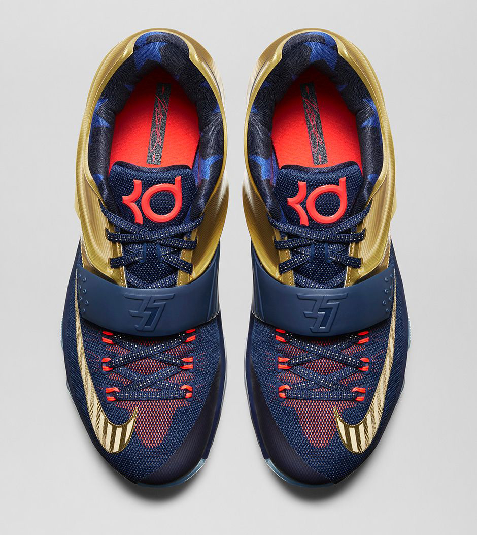 Kd 7 Premium Midnight Navy Bright Crimson Metallic Gold 3