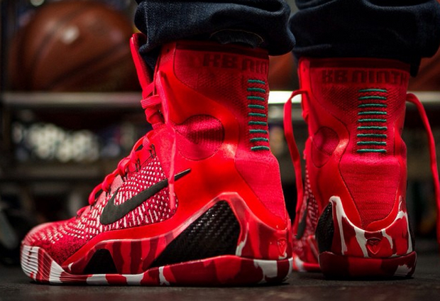 Kobe 9 Elite Christmas On Feet 1