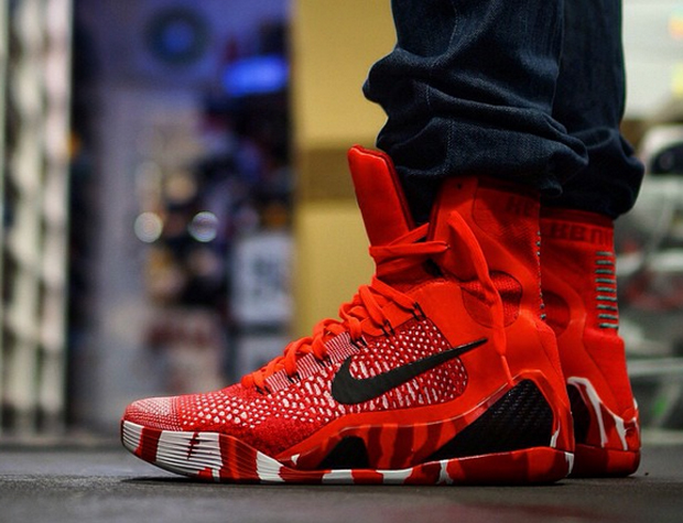 Kobe 9 Elite Christmas On Feet 2